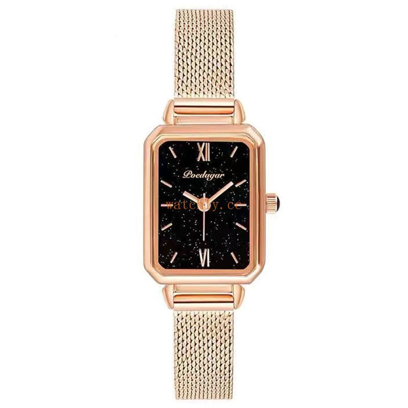 Vintage Square Dial Analog Quartz Women's Watch - Waterproof Roman Numerals Fashion Wrist Watch for Ladies - Image 2